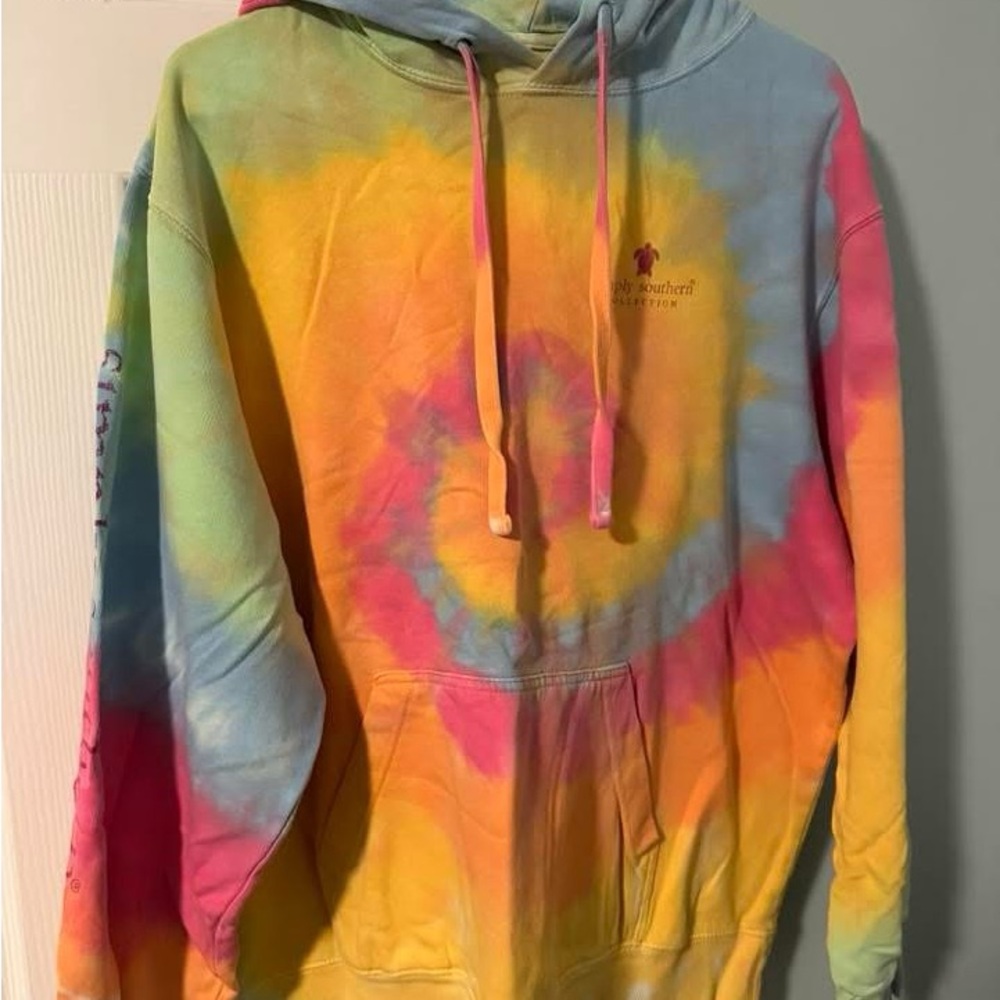 Simply southern Colorful Tie-Dye turtle Hoodie